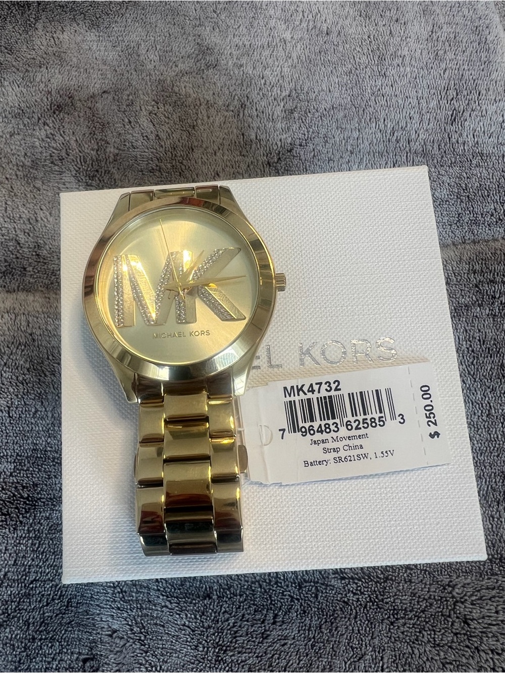 Michael Kors Gold Logo Crystal Dial Bracelet Watch - Picture 8 of 9